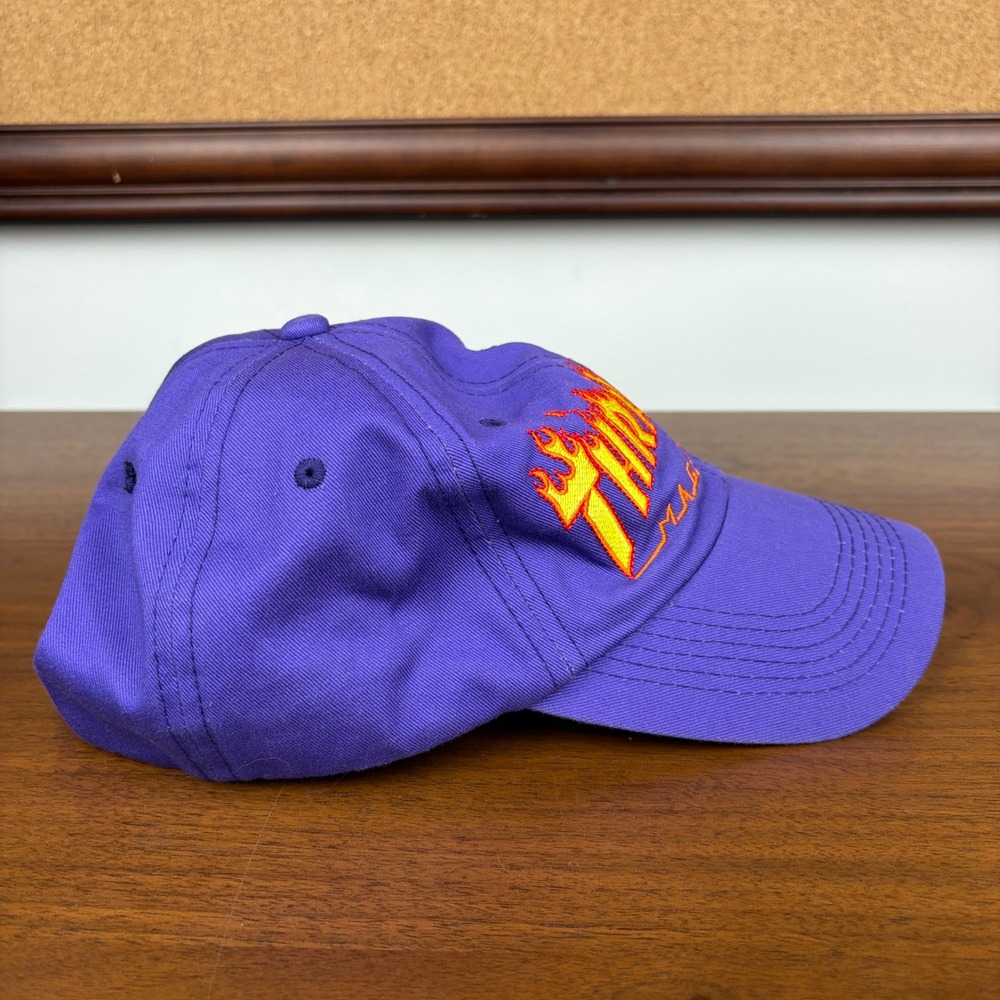Y2K Thrasher Magazine Hat Unisex One Size Purple Flame Logo Embroidered Dad Cap - Picture 4 of 8